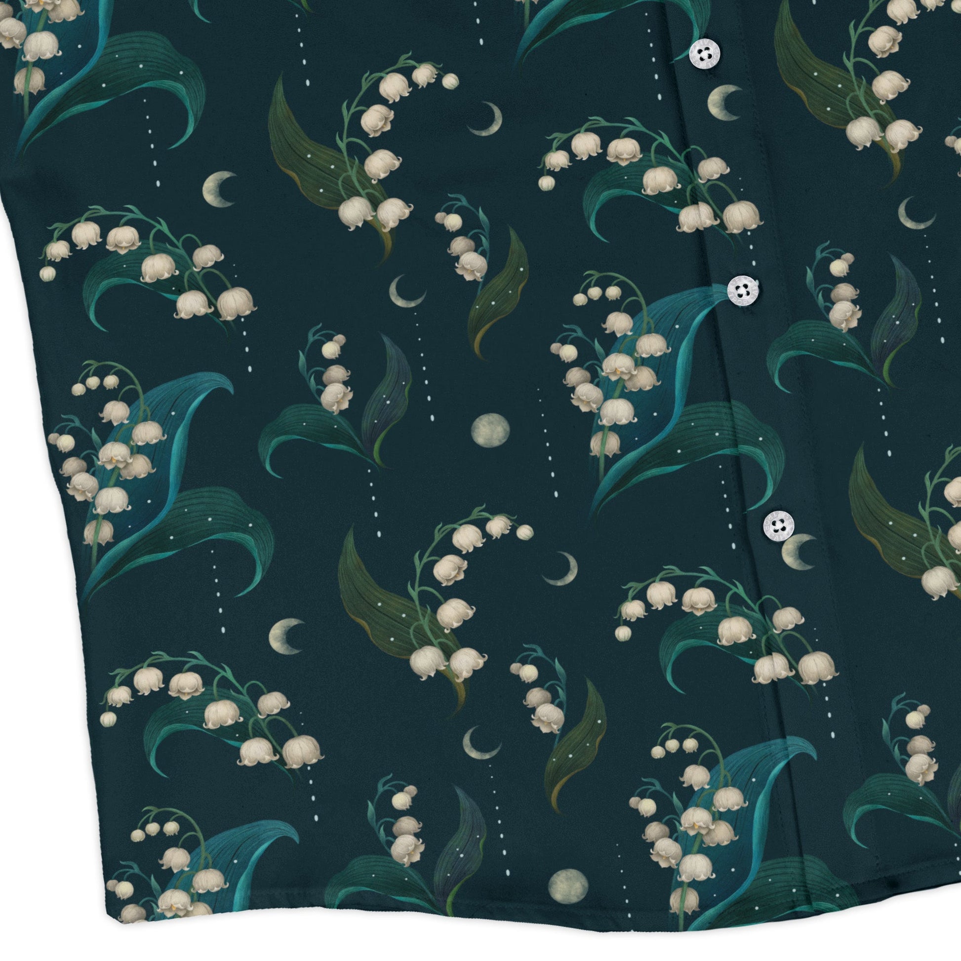 Moonlit Lily Long Sleeve Button Up Shirt corner