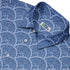 Moonlit Scallop Nouveau Blue Button Up Shirt Neck