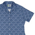 Moonlit Scallop Nouveau Blue Curvy Button Up Shirt womens top right