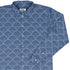 Moonlit Scallop Nouveau Blue Long Sleeve Button Up Shirt cover
