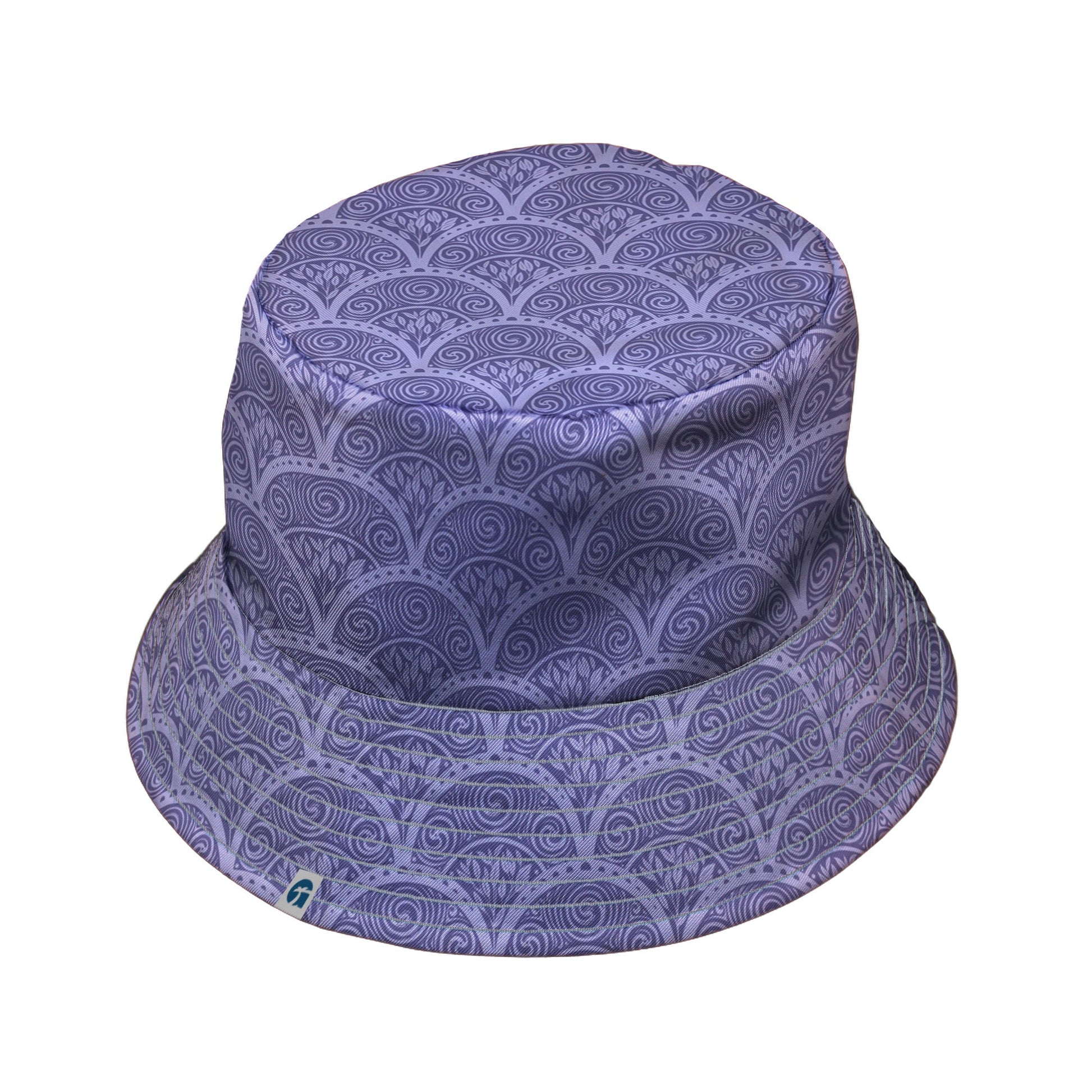 Moonlit Scallop Nouveau Lilac Bucket Hat Gray Stitching