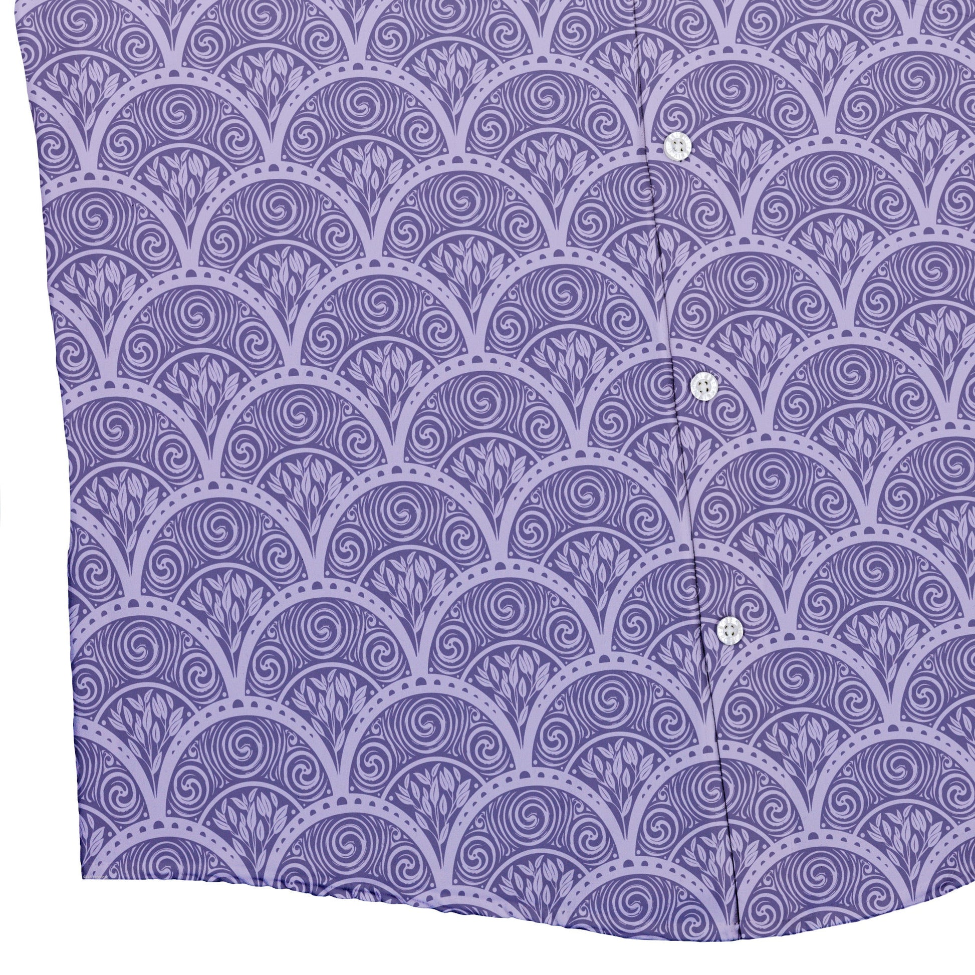 Moonlit Scallop Nouveau Lilac Button Up Shirt Bottom Corner