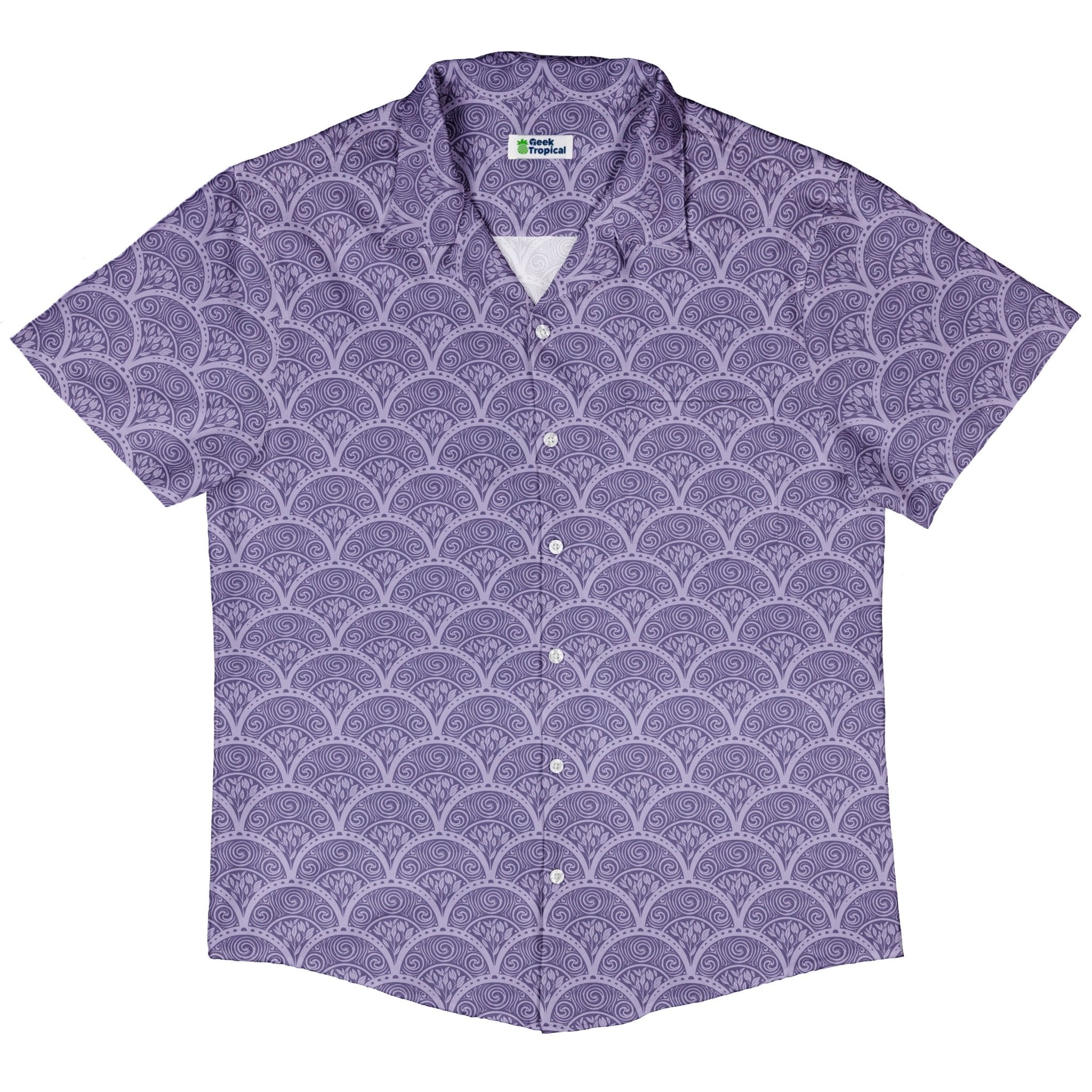 Moonlit Scallop Nouveau Lilac Button Up Shirt 5