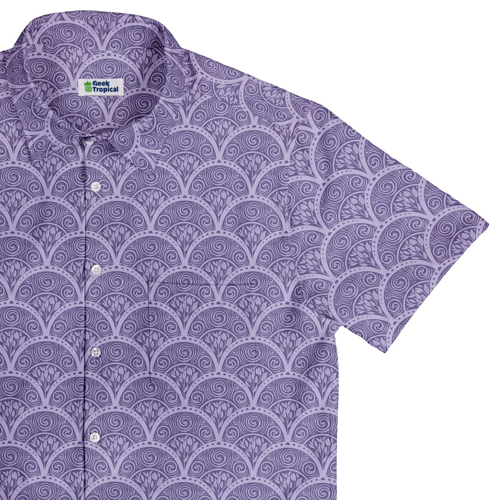 Moonlit Scallop Nouveau Lilac Button Up Shirt 1