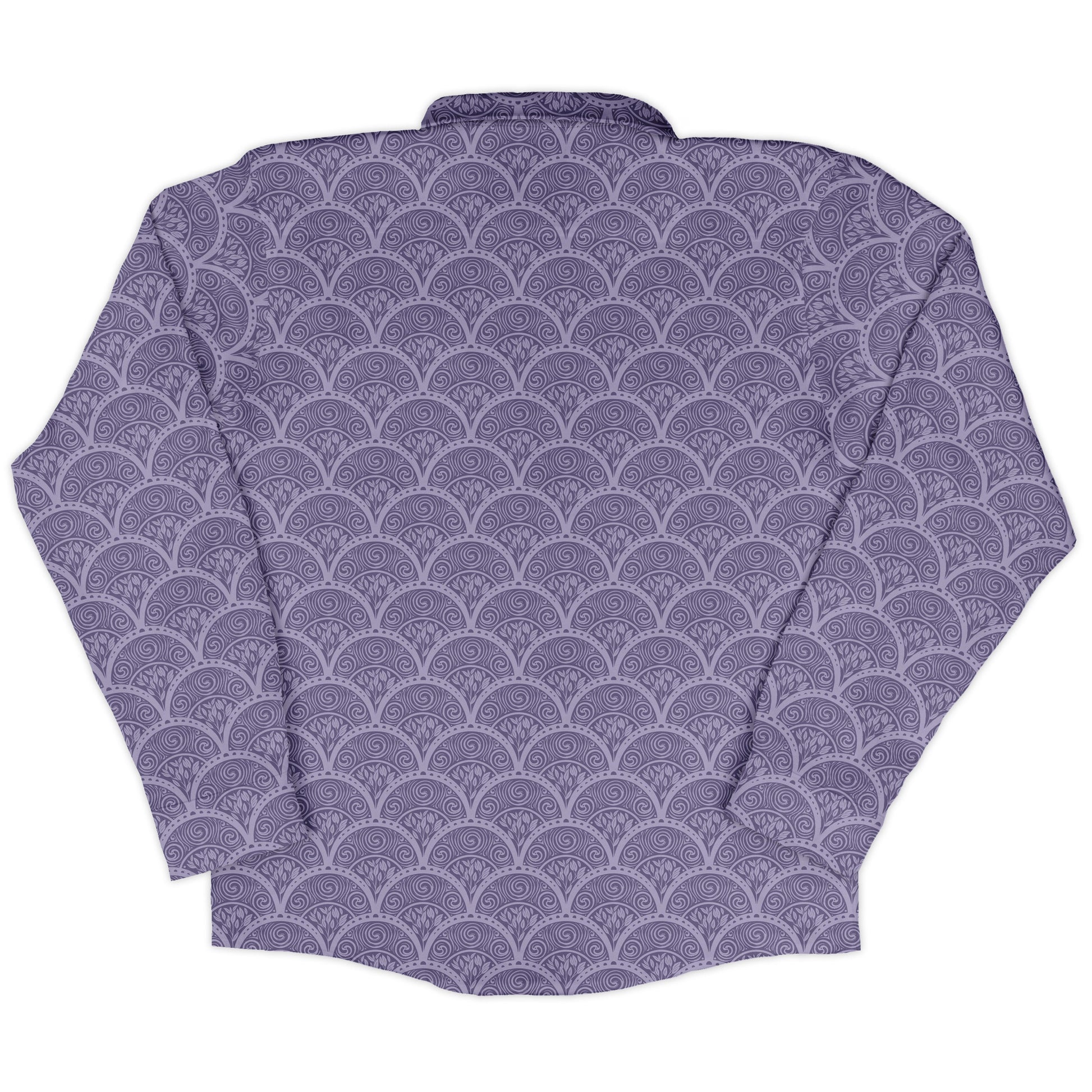 Moonlit Scallop Nouveau Lilac Long Sleeve Button Up Shirt back