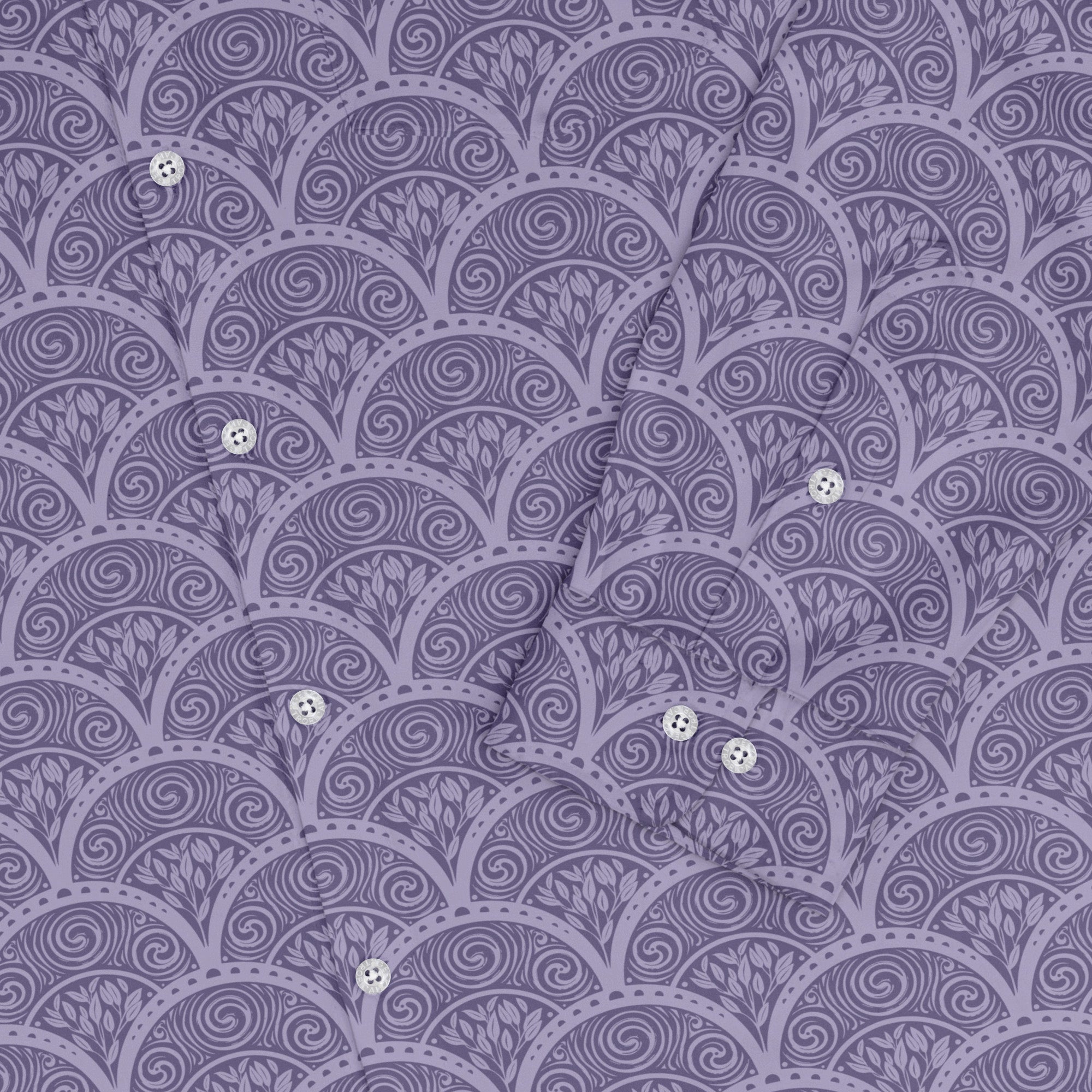Moonlit Scallop Nouveau Lilac Long Sleeve Button Up Shirt 2