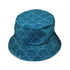 Moonlit Scallop Nouveau Teal Bucket Hat Black Stitching