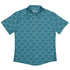 Moonlit Scallop Nouveau Teal Button Up Shirt Flat Front
