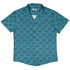 Moonlit Scallop Nouveau Teal Button Up Shirt Hawaiian Front