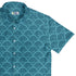 Moonlit Scallop Nouveau Teal Button Up Shirt Top Corner