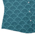 Moonlit Scallop Nouveau Teal Curvy Button Up Shirt womens corner