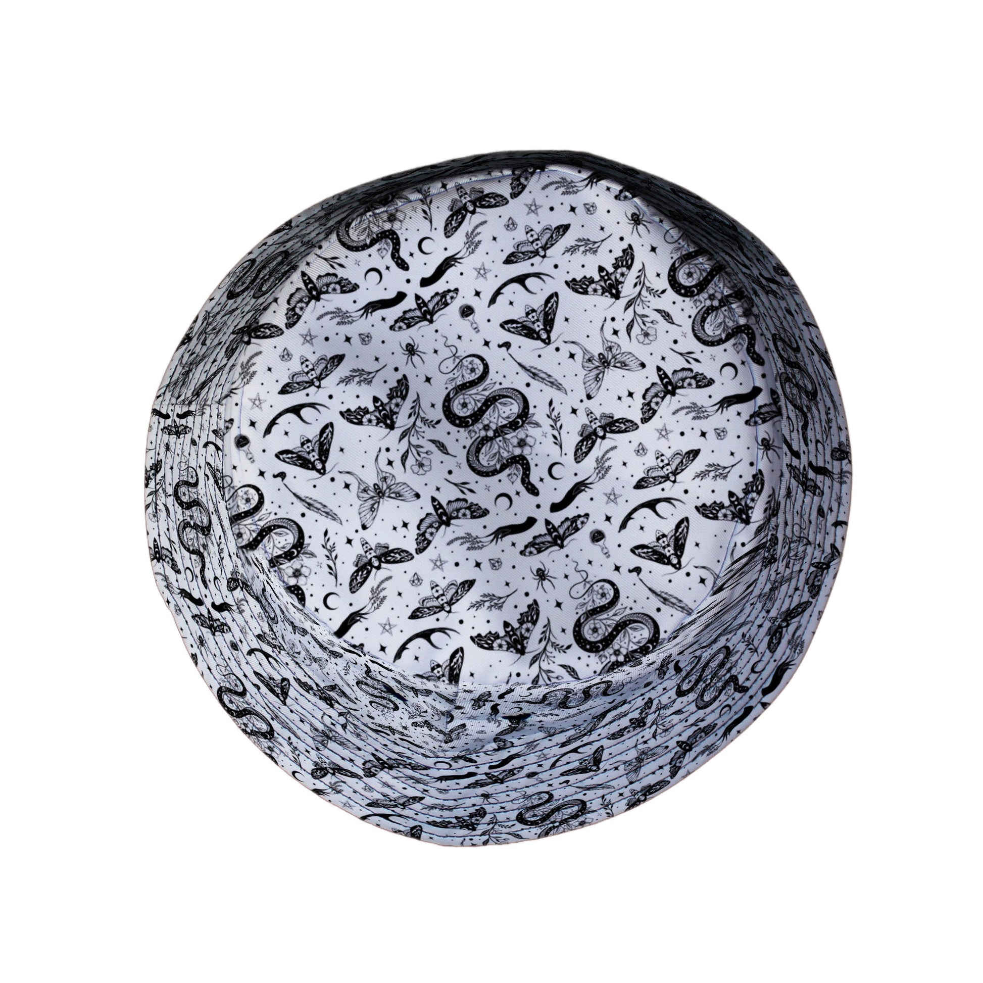 Moonlit Serpent Bucket Hat Top View