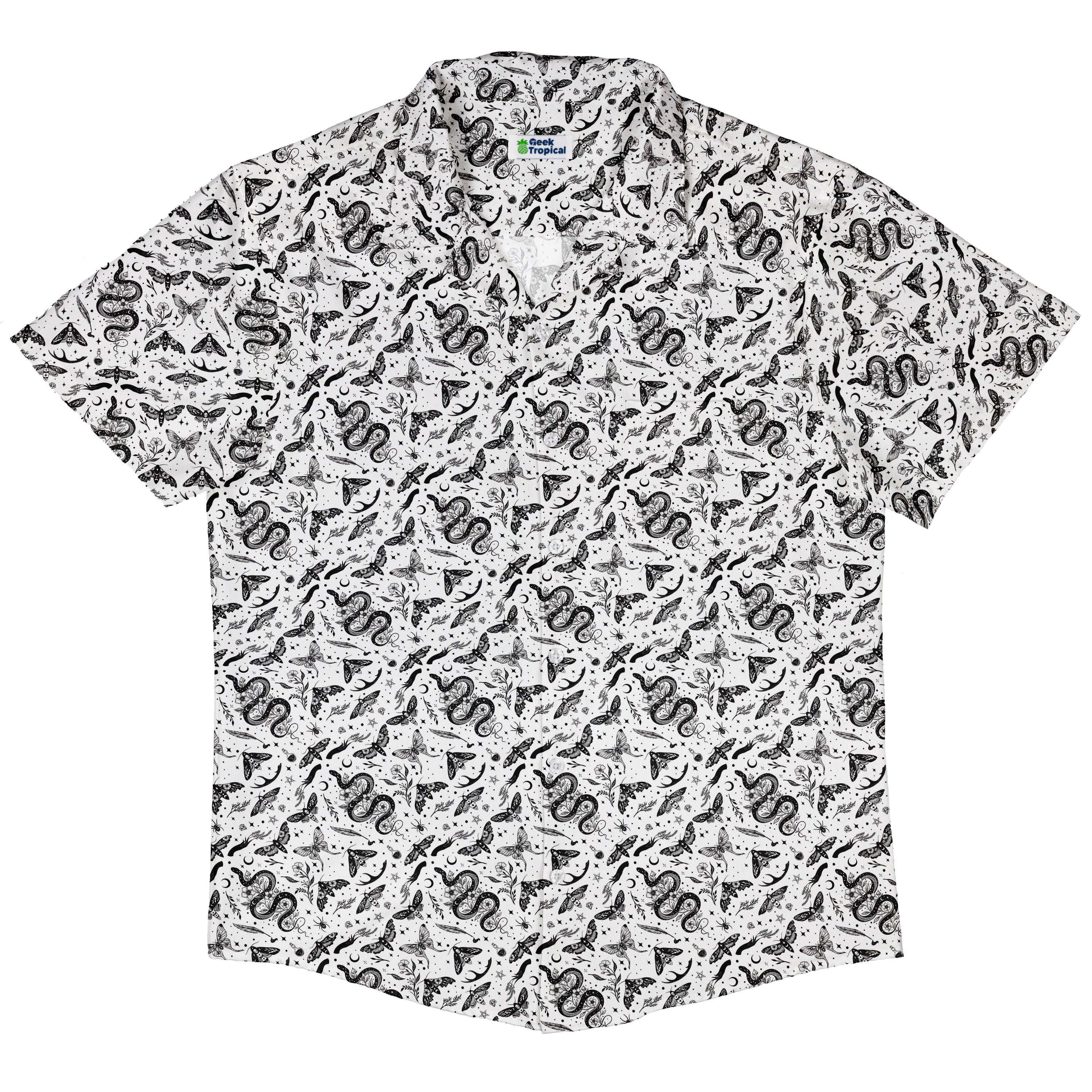 Moonlit Serpent Button Up Shirt Hawaiian Front