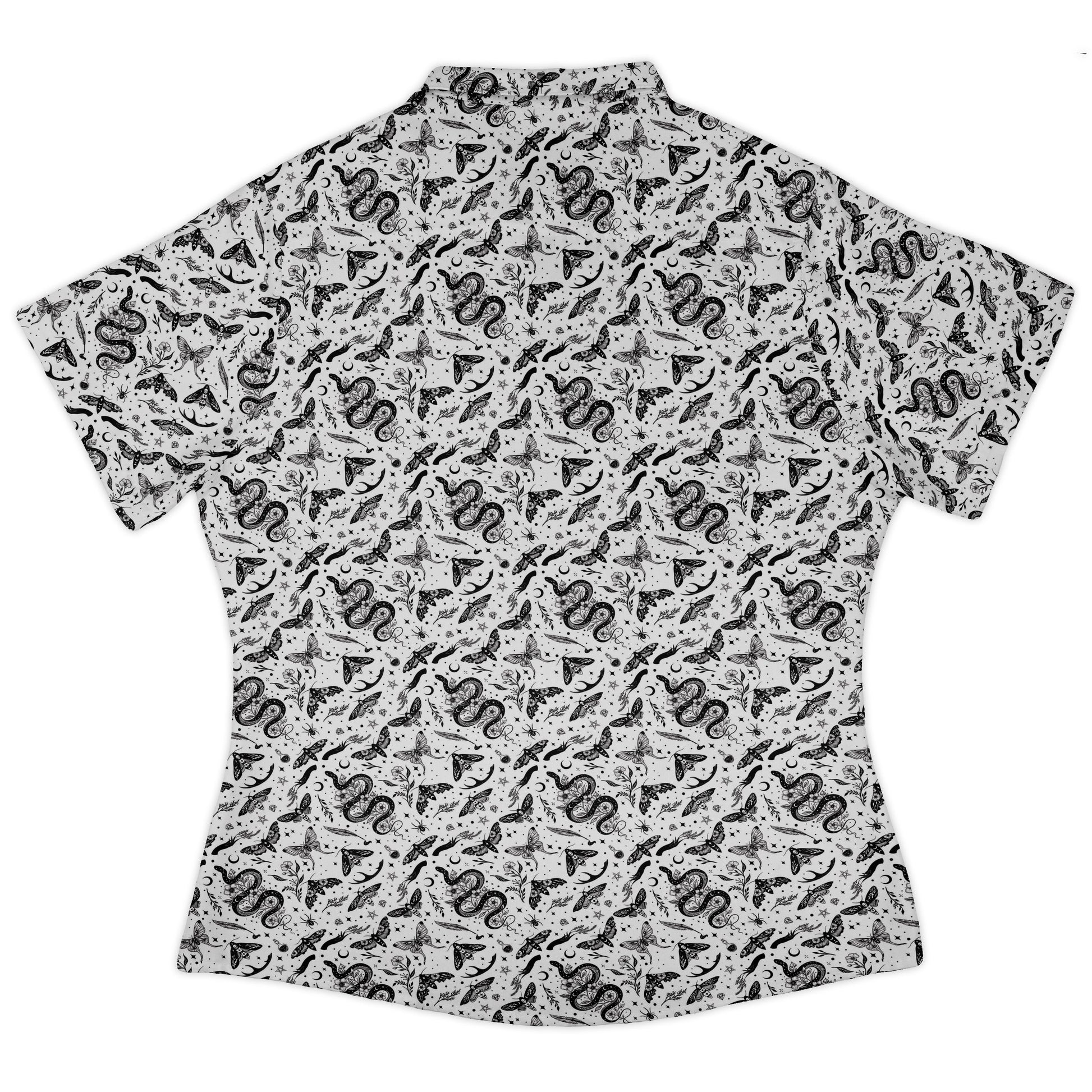 Moonlit Serpent Curvy Button Up Shirt womens back