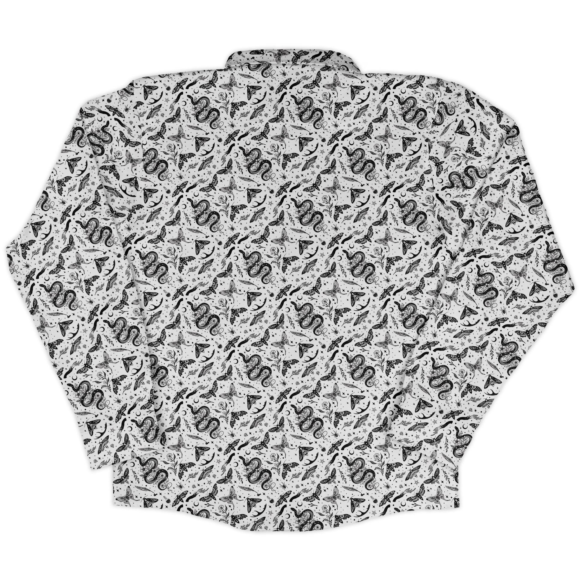 Moonlit Serpent Long Sleeve Button Up Shirt back