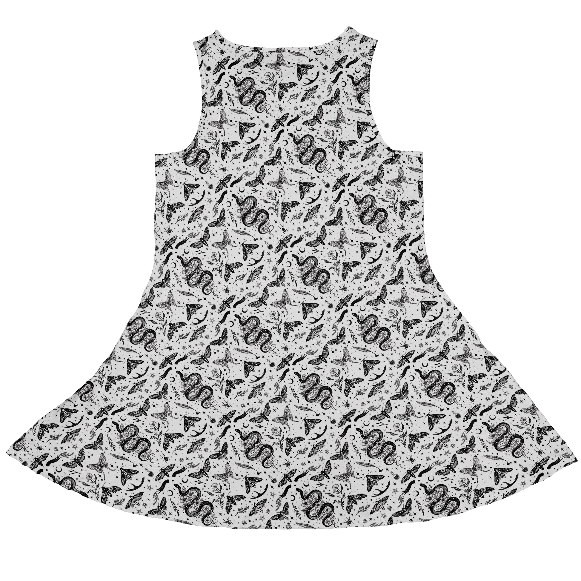 Moonlit Serpent Sleeveless Dress back
