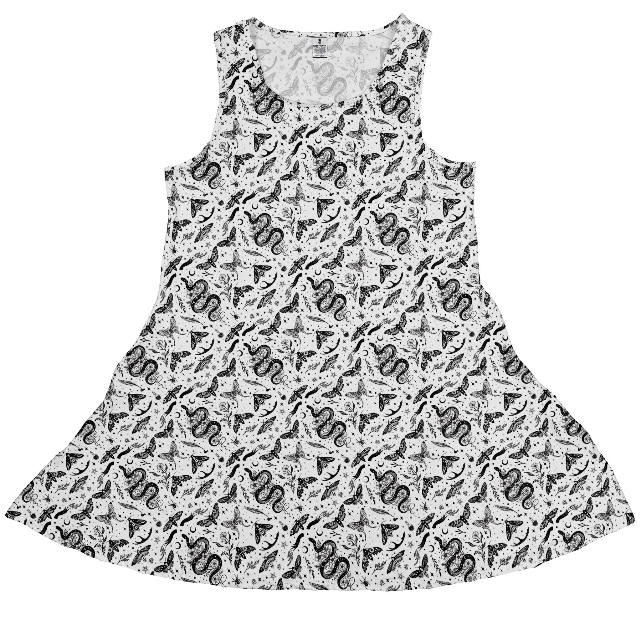 Moonlit Serpent Sleeveless Dress 1