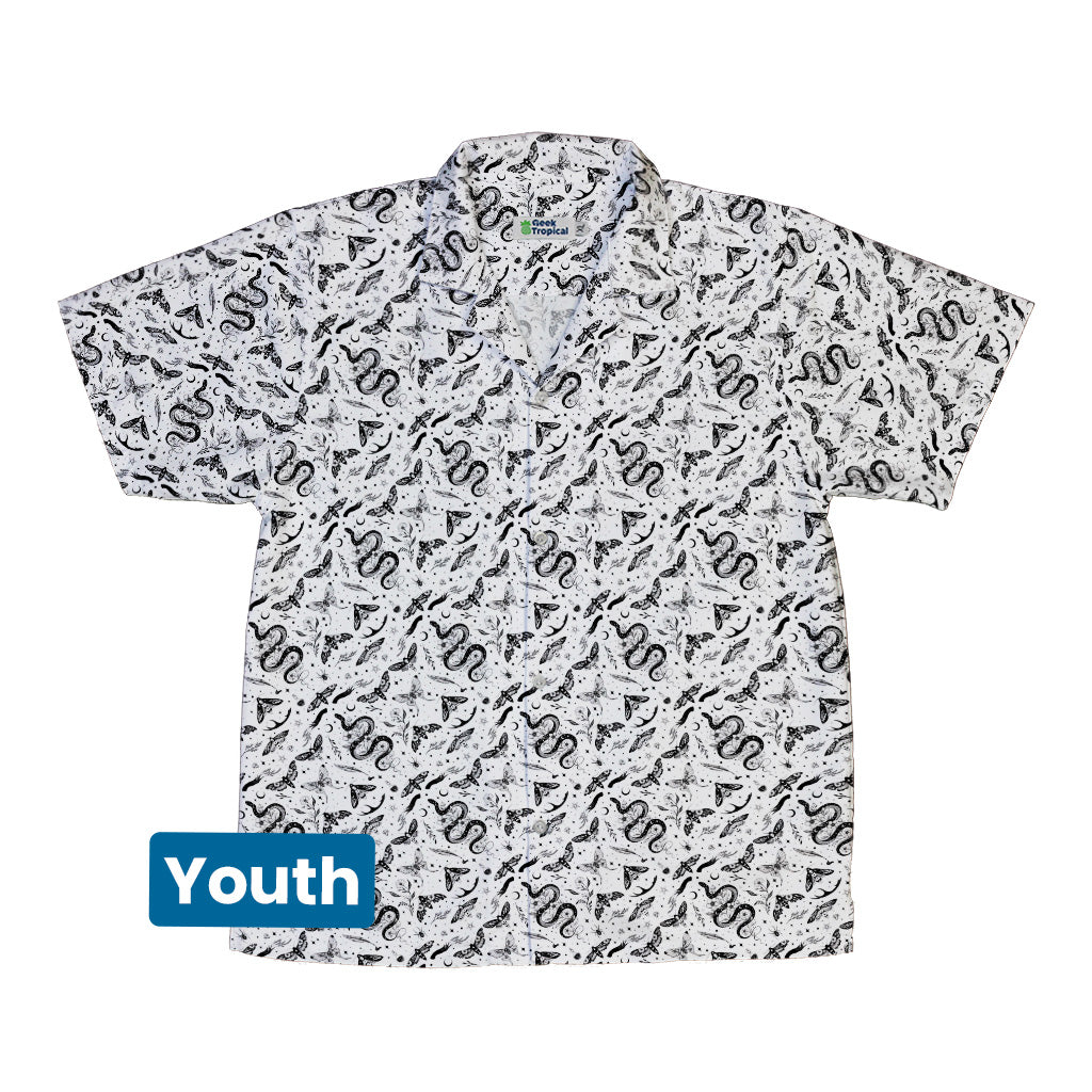 Moonlit Serpent Youth Hawaiian Shirt Front
