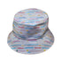 Morse Code Pastel Bucket Hat Gray Stitching