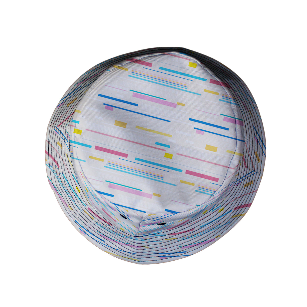 Morse Code Pastel Bucket Hat Top View