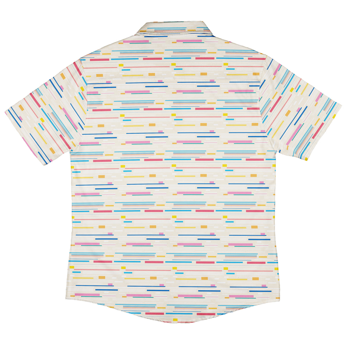 Morse Code Pastel Button Up Shirt Back