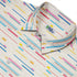 Morse Code Pastel Button Up Shirt Neck