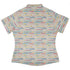 Morse Code Pastel Curvy Button Up Shirt womens back