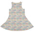 Morse Code Pastel Sleeveless Dress back
