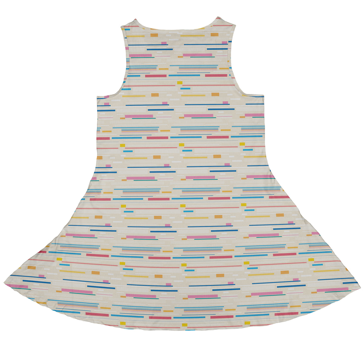 Morse Code Pastel Sleeveless Dress back