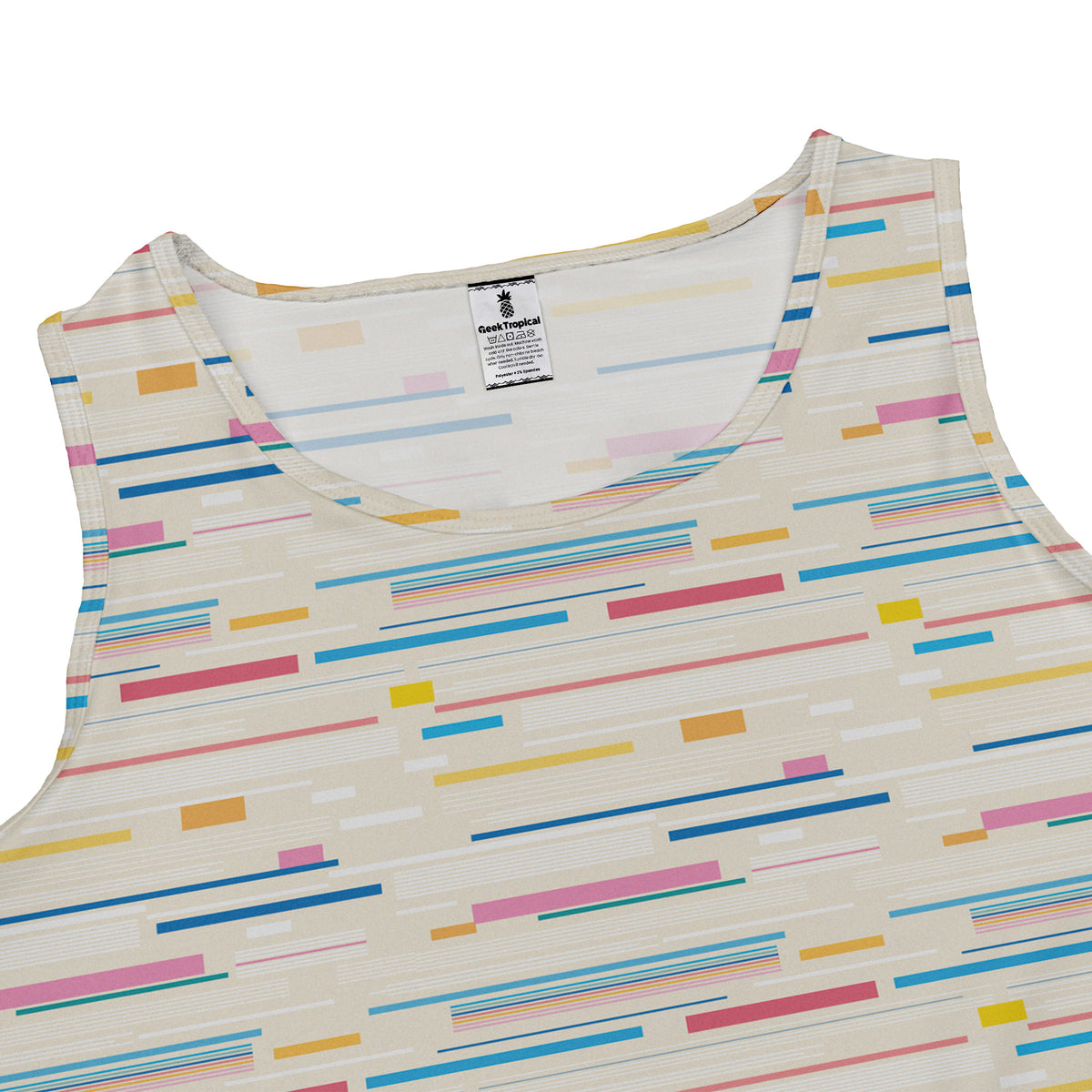 Morse Code Pastel Sleeveless Dress close front