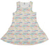 Morse Code Pastel Sleeveless Dress front