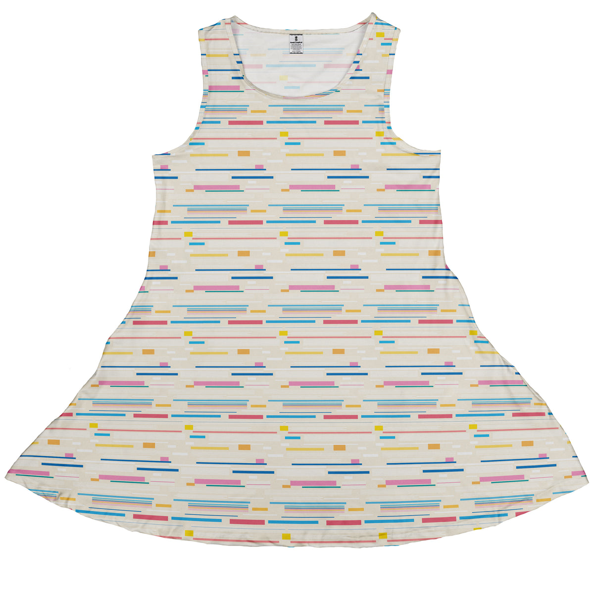 Morse Code Pastel Sleeveless Dress front