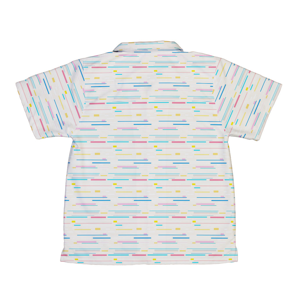 Morse Code Pastel Youth Hawaiian Shirt Back