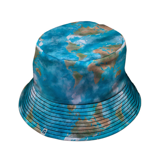 Mother Earth Bucket Hat - Designs by Nathan - lx - B - outer space & astronaut print