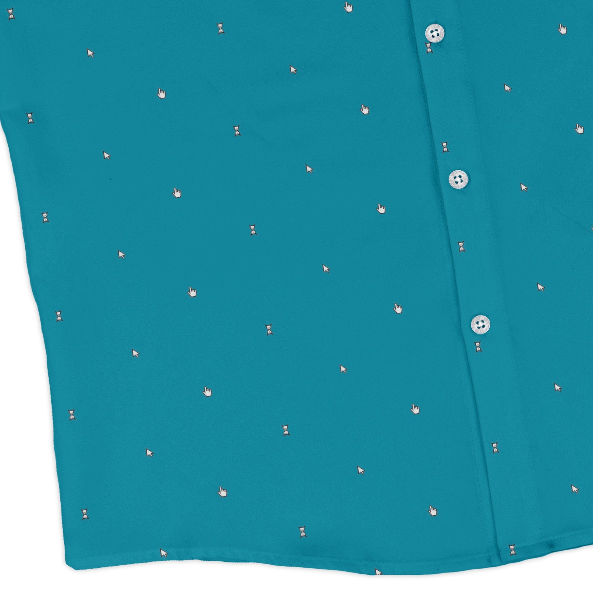 Mouse Long Sleeve Button Up Shirt Geek Nerd adult sizing computer print Design by Claire Murphy