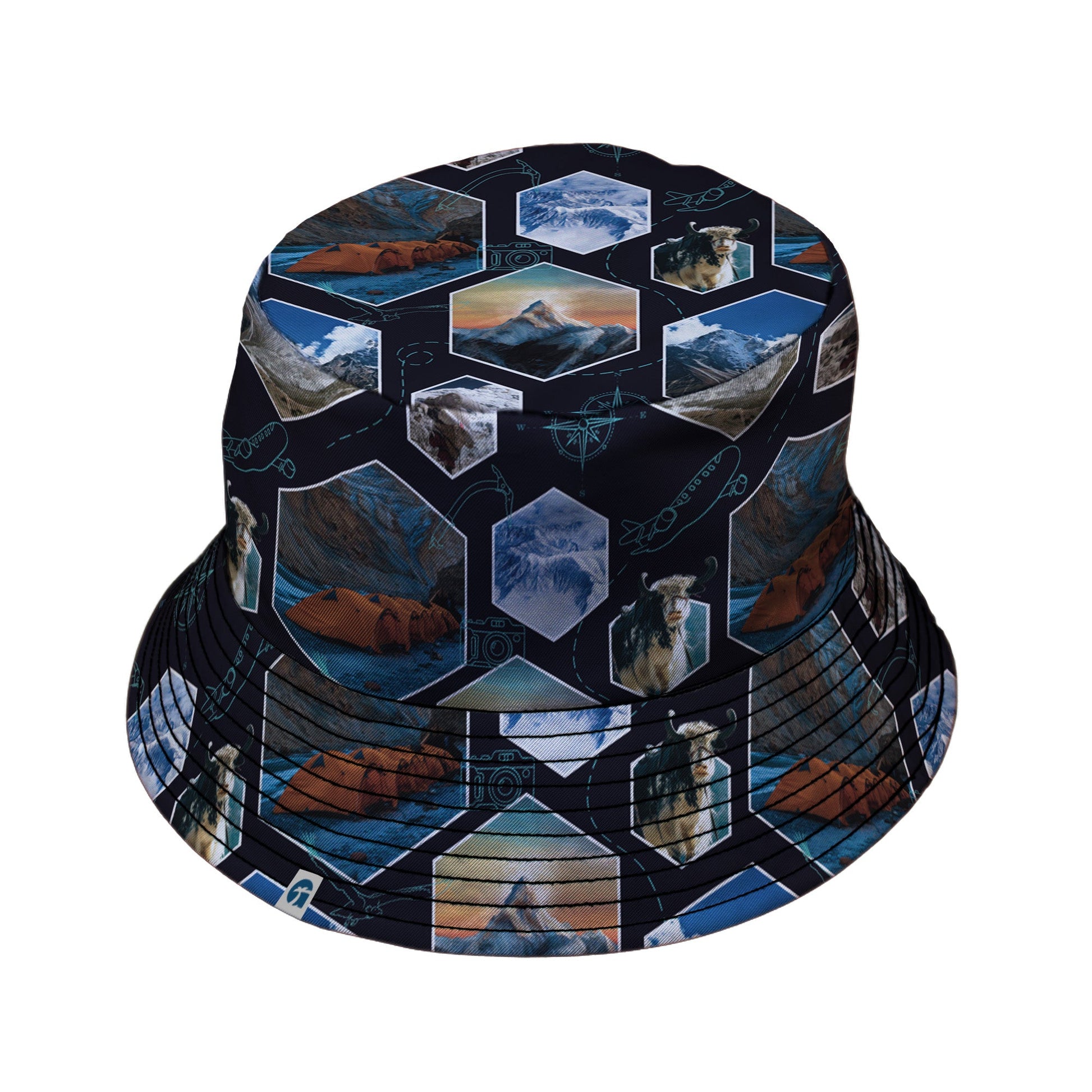 Mt Everest Wonder Bucket Hat Geek Nerd 0925 Designs by Nathan FLOW DESC WRITING