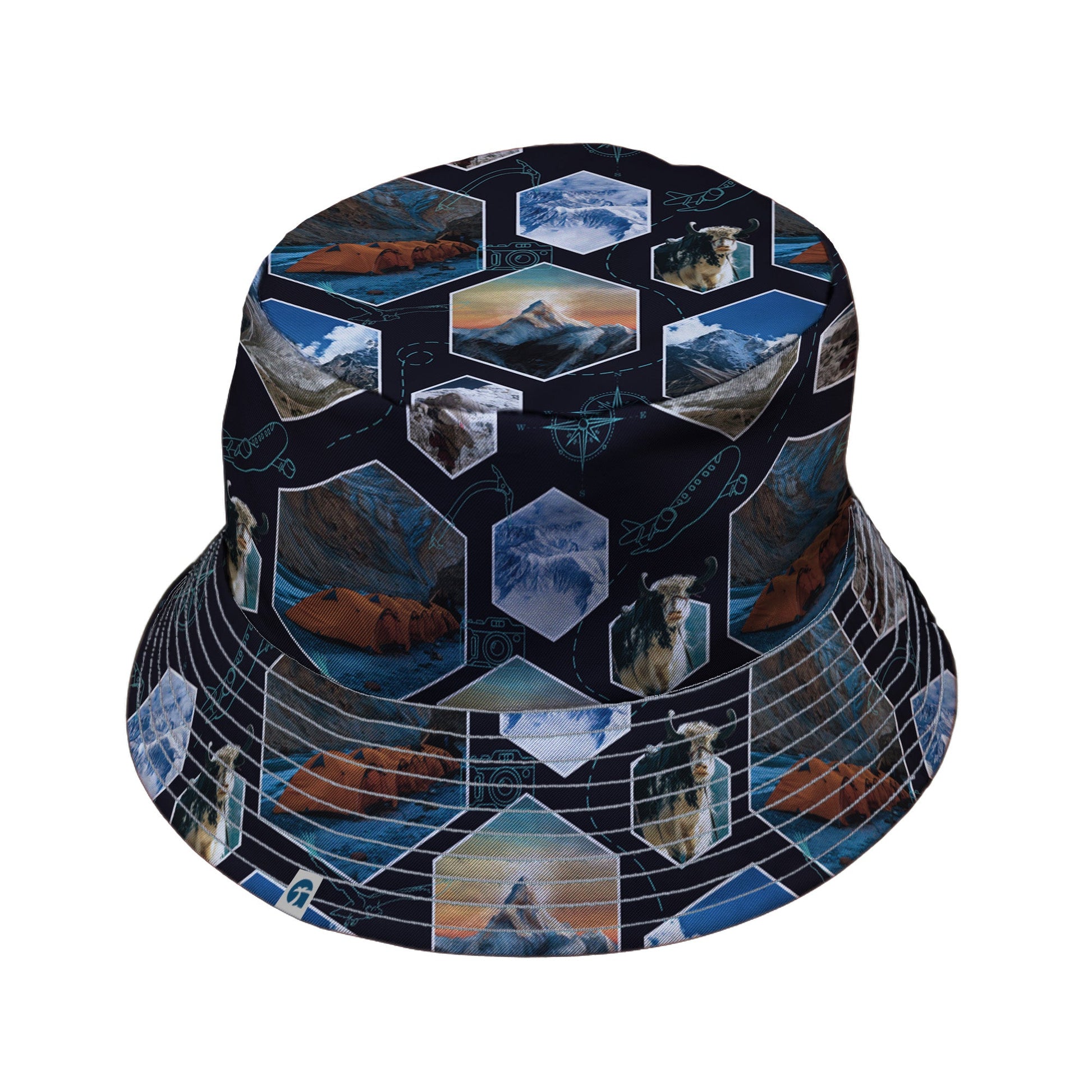 Mt Everest Wonder Bucket Hat Geek Nerd 0925 Designs by Nathan FLOW DESC WRITING