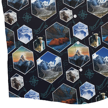 Mt Everest Wonder Button Up Shirt Geek Nerd 0925 adult sizing All Adult Button Up Shirts