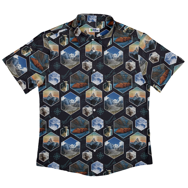 Mt Everest Wonder Button Up Shirt Geek Nerd 0925 adult sizing All Adult Button Up Shirts