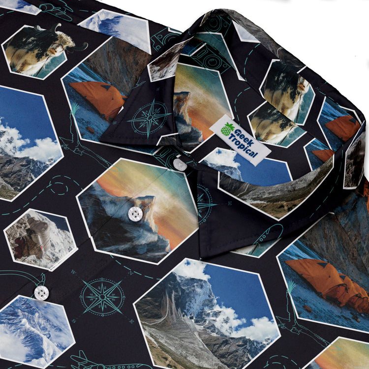 Mt Everest Wonder Button Up Shirt Geek Nerd 0925 adult sizing All Adult Button Up Shirts