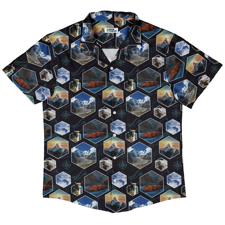 Mt Everest Wonder Button Up Shirt Geek Nerd 0925 adult sizing All Adult Button Up Shirts