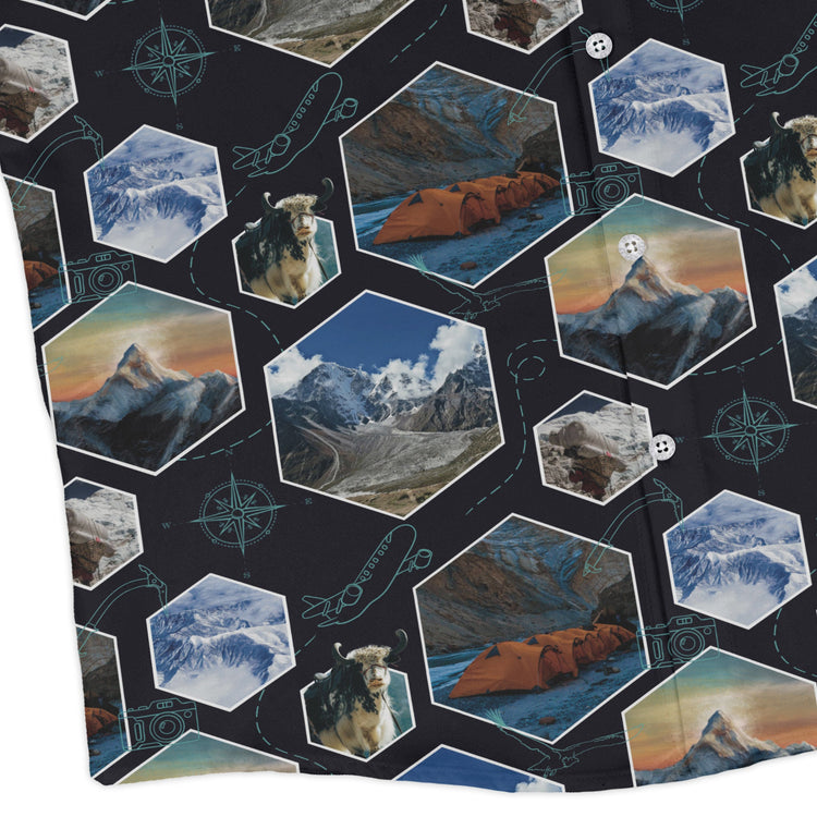 Mt Everest Wonder Long Sleeve Button Up Shirt Geek Nerd 0925 adult sizing All Adult Button Up Shirts
