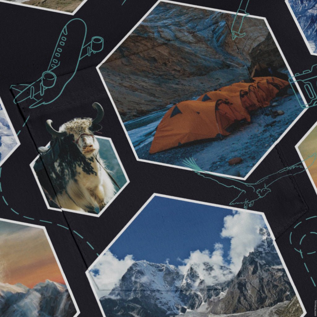 Mt Everest Wonder Long Sleeve Button Up Shirt Geek Nerd 0925 adult sizing All Adult Button Up Shirts