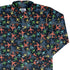 Multi Colored Airplanes on Blue Long Sleeve Button Up Shirt Geek Nerd adult sizing aviation print FLOW DESC WRITING
