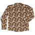 Munchkin Card Collage Long Sleeve Button Up Shirt Geek Nerd board game print Design by Heather Davenport FLOW DESC WRITING