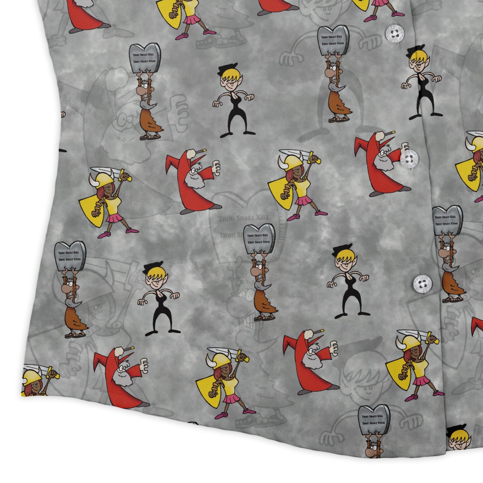 Munchkin Classes Curvy Button Up Shirt Geek Nerd women