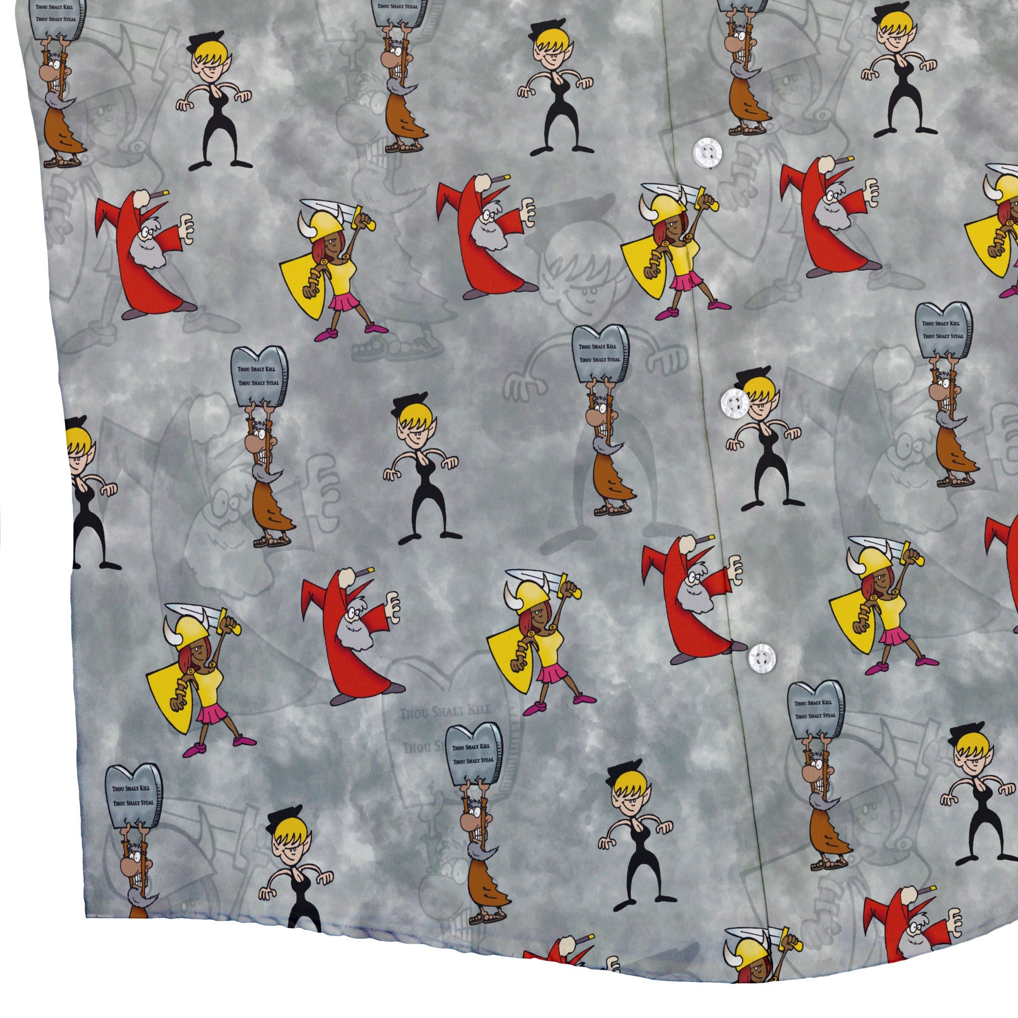 Munchkin Classes Button Up Shirt - board game print - Designs by Nathan - Munchkin print