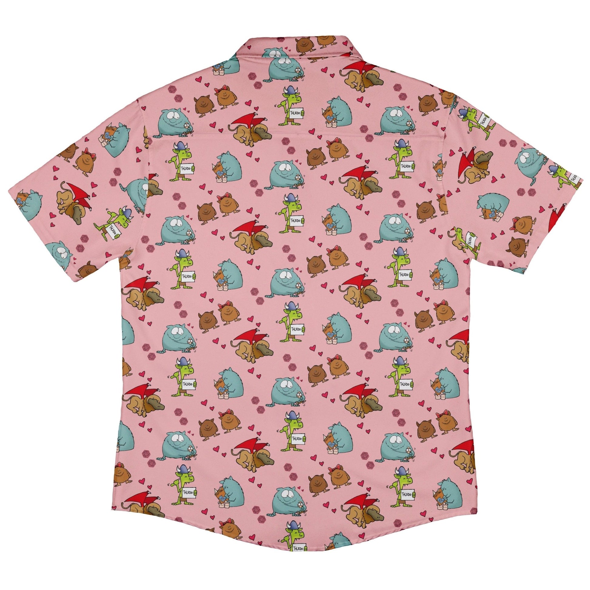 Munchkin Cuties Button Up Shirt - board game print - Design by Heather Davenport - Munchkin print