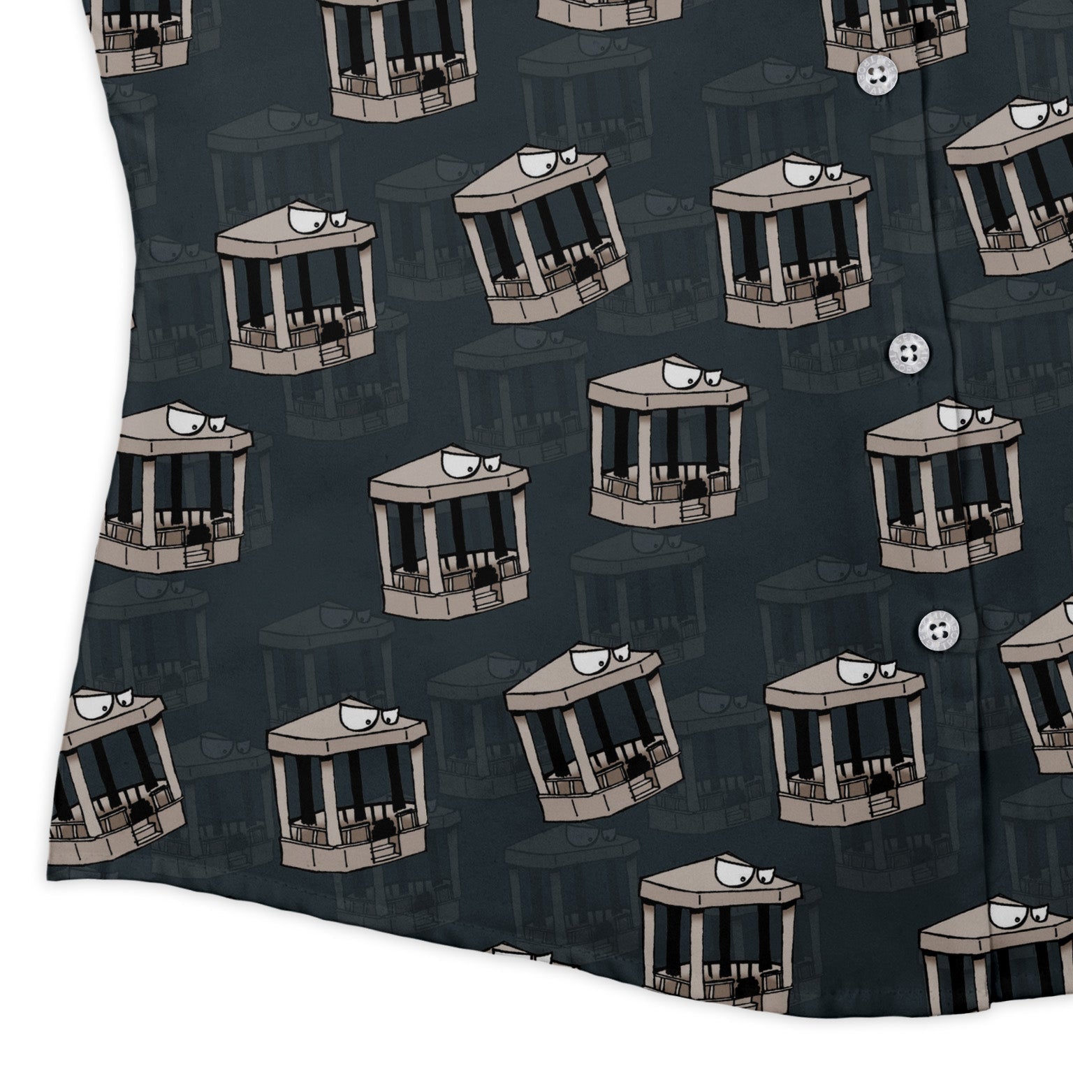 Munchkin Gazebos Curvy Button Up Shirt Geek Nerd women