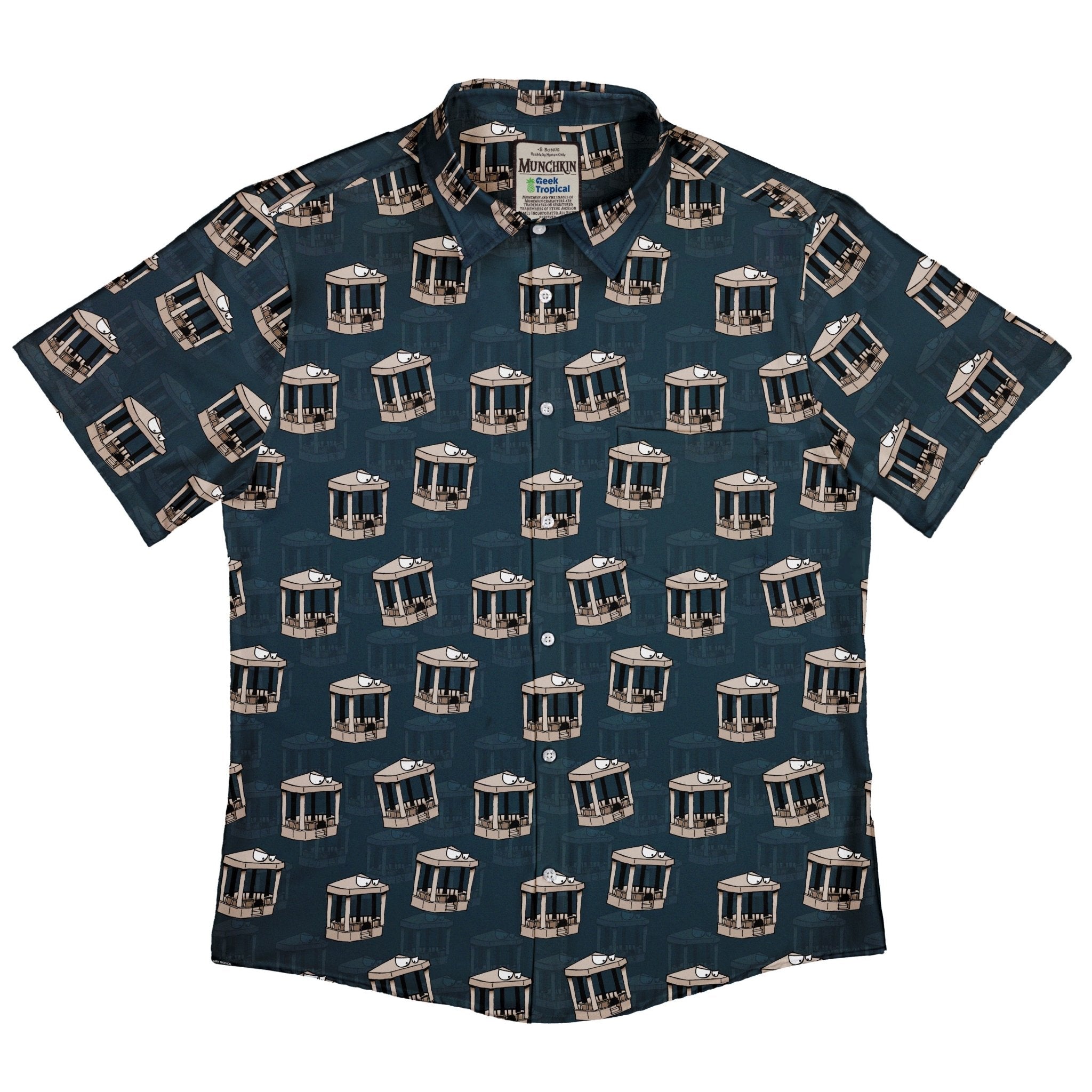 Munchkin Gazebos Button Up Shirt - board game print - Design by Dunking Toast - Munchkin print